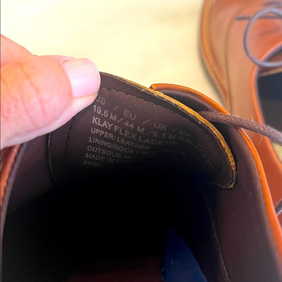 Kenneth Cole Reaction Klay Cap Toe Oxford with Flex Cognac Brown Shoes Size 10.5 - Picture 10 of 10